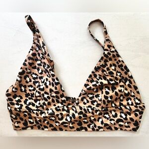 Aerie Leopard Cheetah print Triangle Bikini Top Women’s Swim